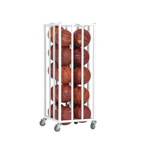 Deluxe Vertical Ball Cage, Fits Approximately 20 Balls, Metal, 20" X 20" X 48", White