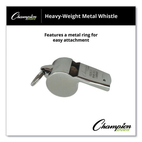 Sports Whistle, Heavy Weight, Metal, Silver, Dozen