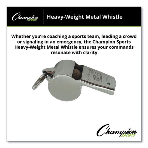 Sports Whistle, Heavy Weight, Metal, Silver, Dozen