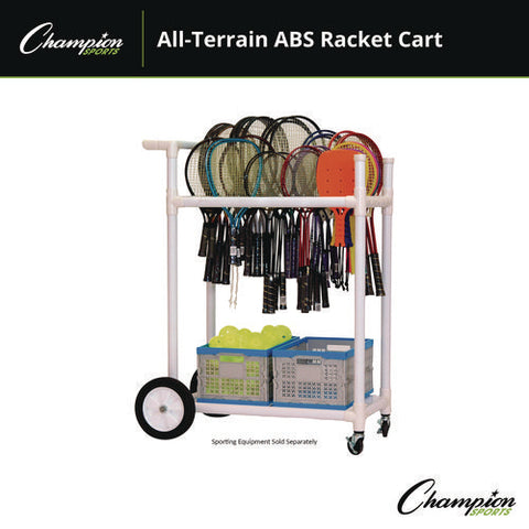 All-terrain Abs Racket Cart, 20" Wide X 33" Long, White