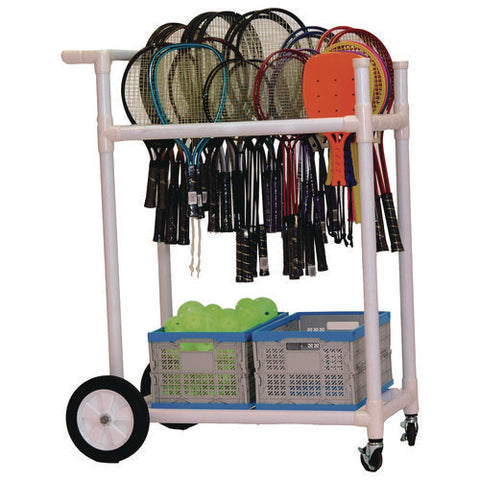 All-terrain Abs Racket Cart, 20" Wide X 33" Long, White