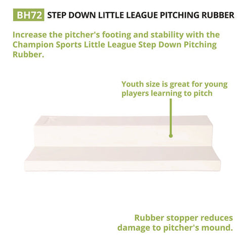 Step Down Youth Pitching Rubber, 18" X 4"