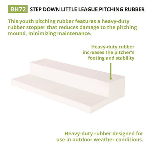 Step Down Youth Pitching Rubber, 18" X 4"