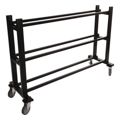 Deluxe Heavy-duty Basketball Cart, Metal, 220 Lb Capacity, 16 X 50.75 X 34.75, Black