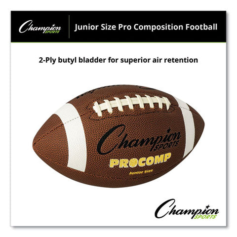 Pro Composite Football, Junior Size, Brown