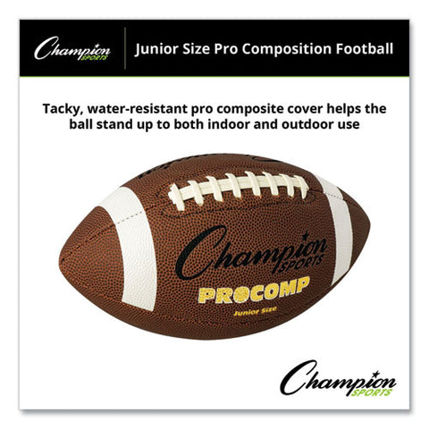 Pro Composite Football, Junior Size, Brown