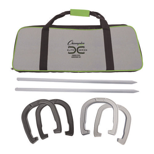 Forged Steel Horseshoe Set, 4 Horseshoes/2 Stakes/carry Bag/rules Sheet