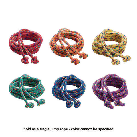 Braided Nylon Jump Ropes, 8 Ft, Assorted, 6/pack