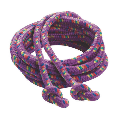 Braided Nylon Jump Ropes, 8 Ft, Assorted, 6/pack