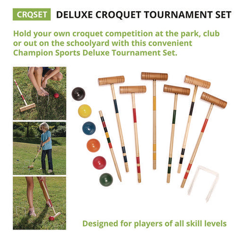 Deluxe Croquet Tournament Set, With Carry Bag