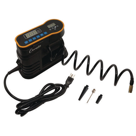 Champion Sports Digital Electronic Inflator, 0.78 Cu Ft/min, 30 Psi, 70" Cord