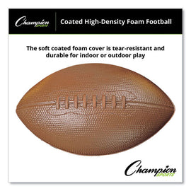 Coated Foam Sport Ball, For Football, Playground Size, Brown