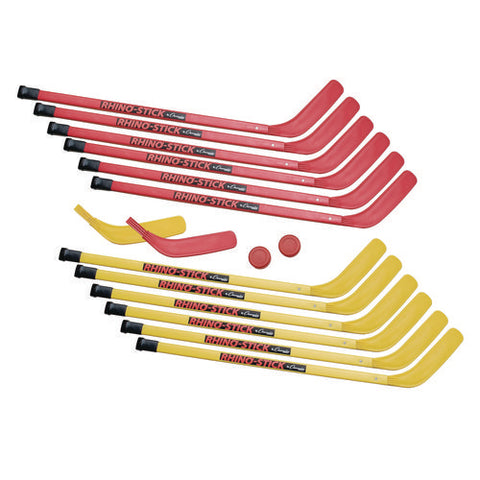 Indoor Abs Kids Hockey Set, 2 Pucks, 12 Sticks