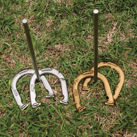 Steel Horseshoe Set, (4) Horseshoes/(2) 24" Stakes/nylon Carry Bag