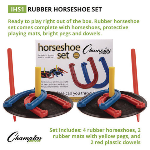 Steel Horseshoe Set, (4) Horseshoes/(2) 24" Stakes/nylon Carry Bag