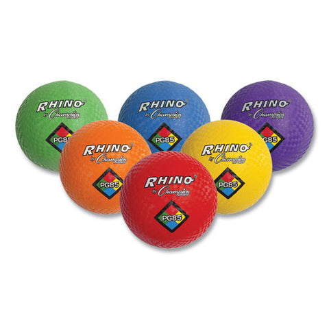 Playground Ball Set, 8.5" Diameter, Assorted Colors, 6/set