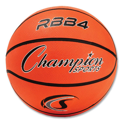 Rubber Sports Ball, For Basketball, No. 6, Intermediate Size, Orange