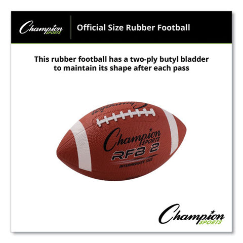 Rubber Sports Ball, For Football, Intermediate Size, Brown