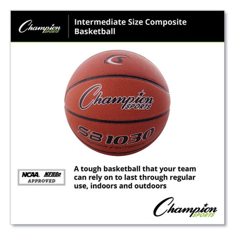 Composite Basketball, Official Intermediate Size, Brown