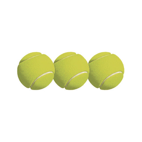 Tennis Balls, 2.5" Diameter, Yellow, 3/pack