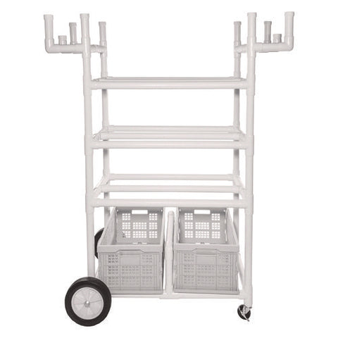 High Impact All-terrain Heavy-duty Cart, Plastic, 176 Lb Capacity, 19 X 53 X 58, White