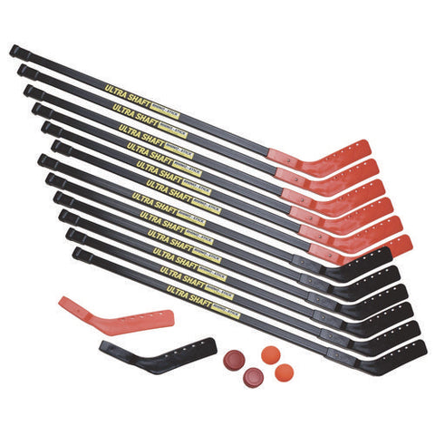 Ultra Shaft Hockey Set, Twelve 47' Hockey Sticks/two Pucks/two Balls/two Extra Blades