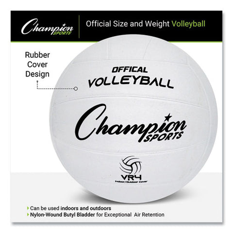 Rubber Volleyball, Official Size, White