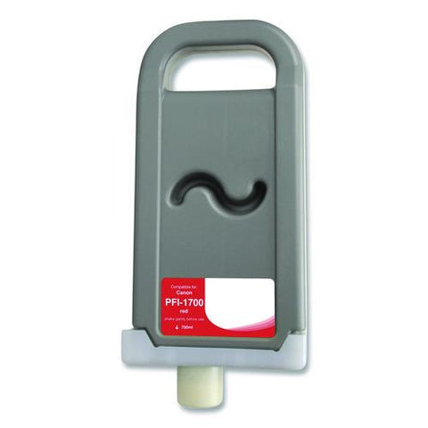 Compatible Red Ink, Replacement For Pfi-1700 (0783c001aa), 700 Ml