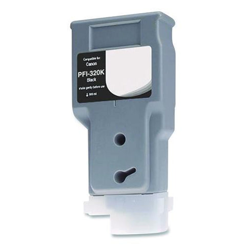 Compatible Black Ink, Replacement For Pfi-320 (pfi-320bk), 330 Ml