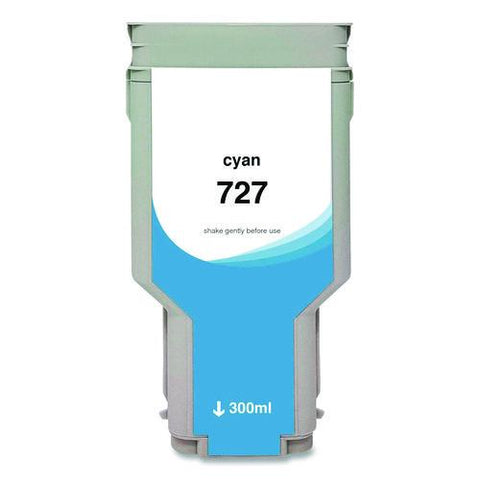 Compatible Cyan High-yield Ink, Replacement For 727xl (f9j76a), 300 Ml