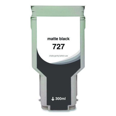 Compatible Matte Black High-yield Ink, Replacement For 727xl (c1q12a), 300 Ml