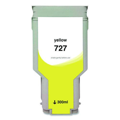 Compatible Yellow High-yield Ink, Replacement For 727xl (f9j78a), 300 Ml