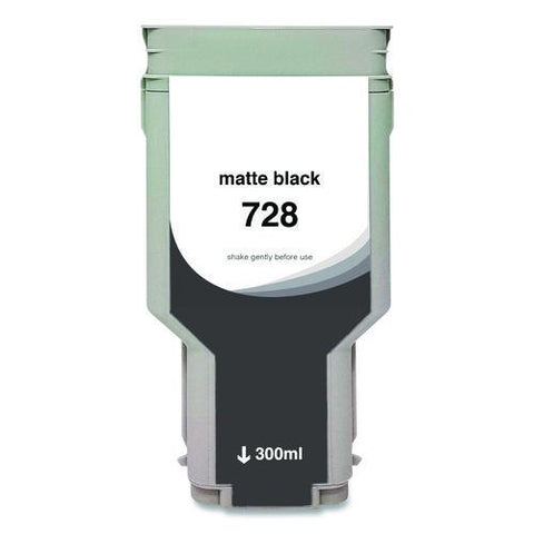 Compatible Matte Black Ink, Replacement For 728 (f9j68a), 300 Ml