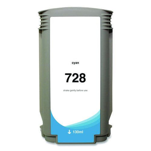 Compatible Cyan Ink, Replacement For 728 (f9j67a), 130 Ml