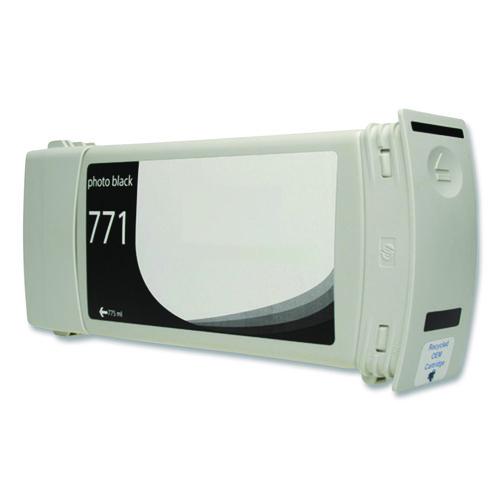 Remanufactured Photo Black Ink, Replacement For 771 (ce043a, B6y21a), 775 Ml