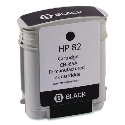 Remanufactured Black High-yield Ink, Replacement For 82 (ch565a), 69 Ml