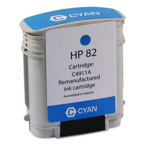 Remanufactured Cyan High-yield Ink, Replacement For 82 (c4911a), 69 Ml