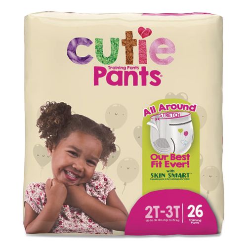 Cutiepants Refastenable Training Pants For Girls, 2t-3t, Up To 34 Lbs, 104/carton