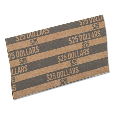 Flat Coin Wrappers, Dollar Coin, $25, Pop-open Wrappers, 1000/box