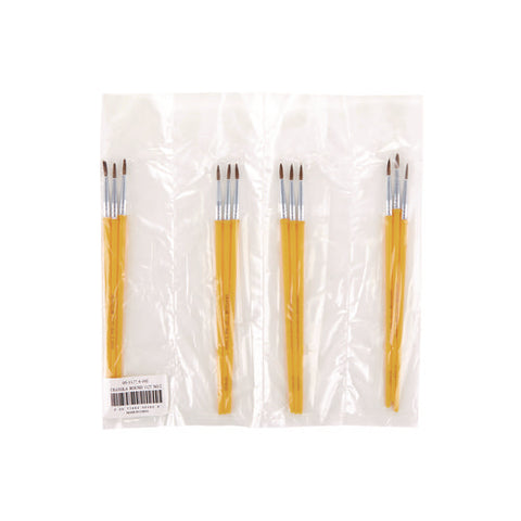 Watercolor Brush Set, Size 2, Camel-hair Blend, Round Profile, 3/pack