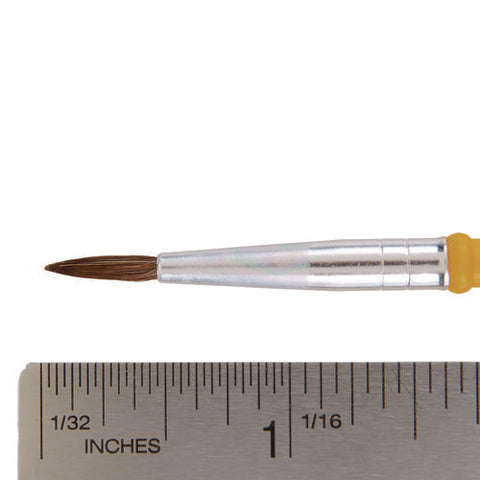 Watercolor Brush Set, Size 2, Camel-hair Blend, Round Profile, 3/pack