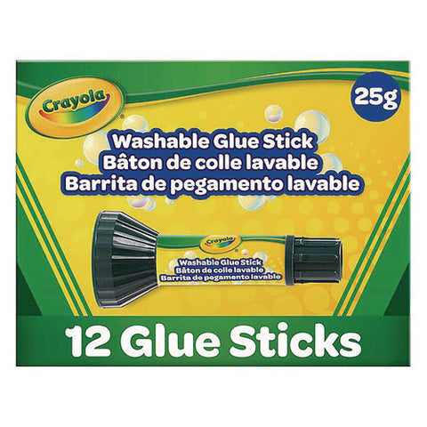 Washable Glue Sticks, 0.29 Oz, Dries Clear