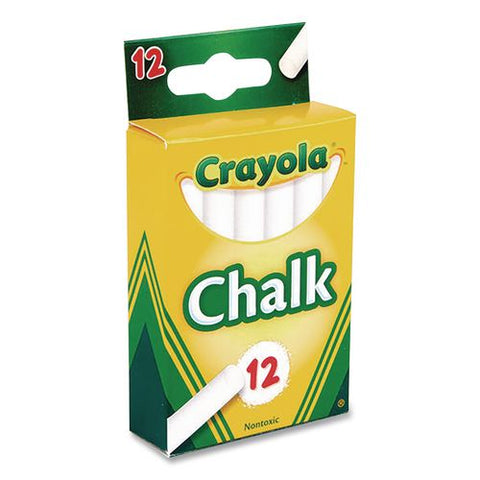 Chalkboard Chalk Sticks, 3.19" X 0.38" Dia., White, 12/box