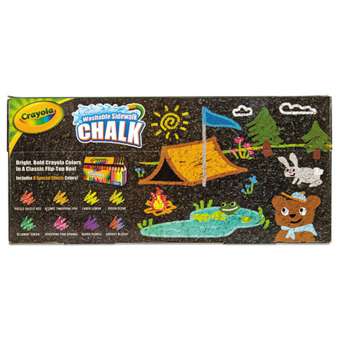 Ultimate Sidewalk Chalk, 4" X 0.5" Diameter, 60 Assorted Colors, 64/set