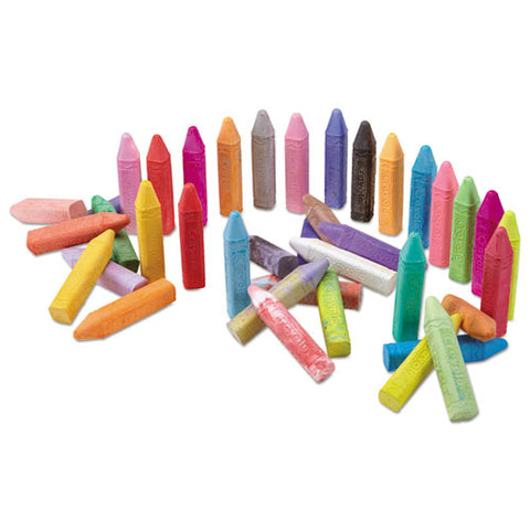 Ultimate Sidewalk Chalk, 4" X 0.5" Diameter, 60 Assorted Colors, 64/set