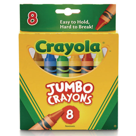 Jumbo Crayons, Assorted Colors, 8/box