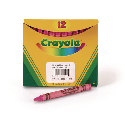 Bulk Crayons, Carnation Pink, 12/box