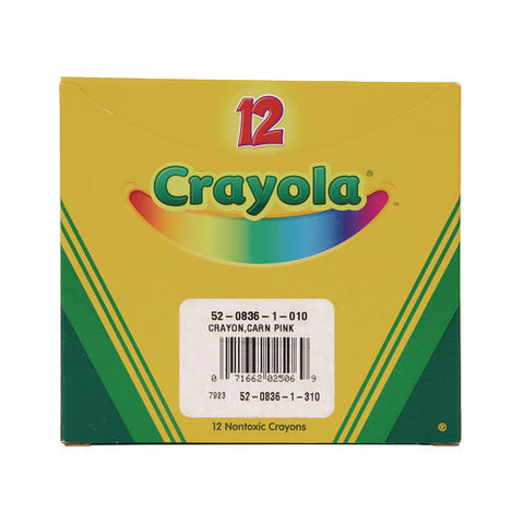 Bulk Crayons, Carnation Pink, 12/box