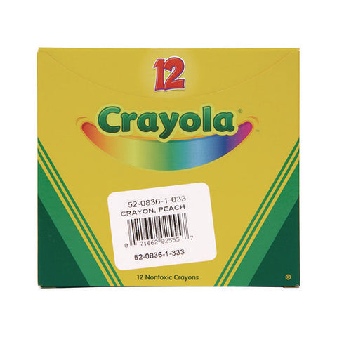 Bulk Crayons, Peach, 12/box