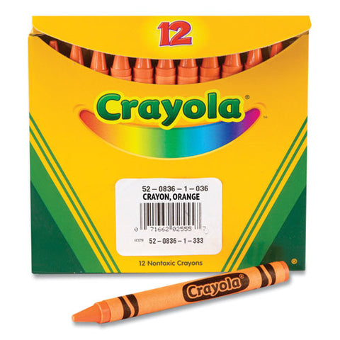 Bulk Crayons, Orange, 12/box